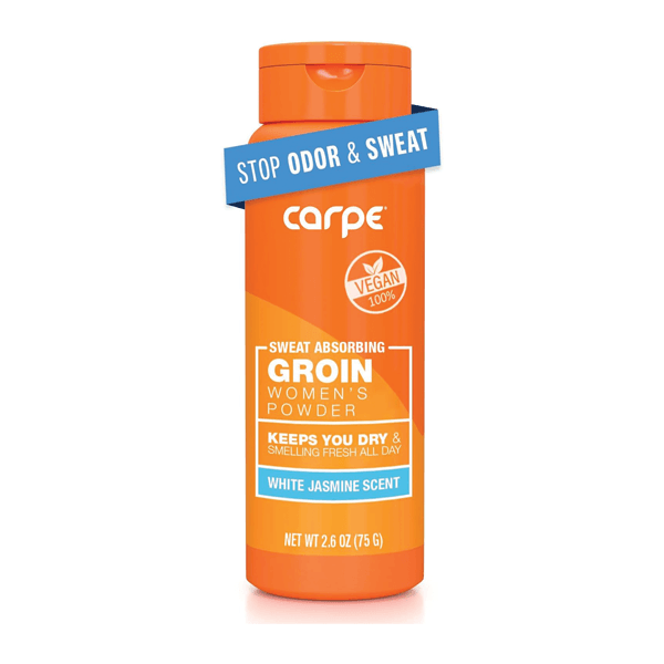 Carpe Sweat Absorbing Talc-Free Body Powder for groin sweat