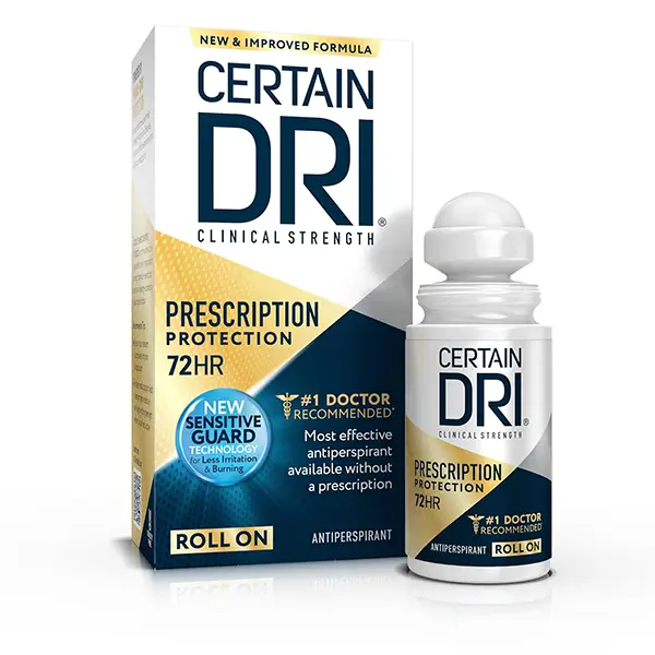 Certain Dri Prescription Strength Antiperspirant for Hyperhidrosis