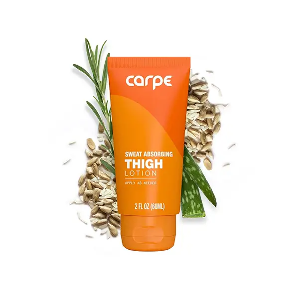 Carpe Sweat Absorbing Thigh Lotion for sweaty groin area.